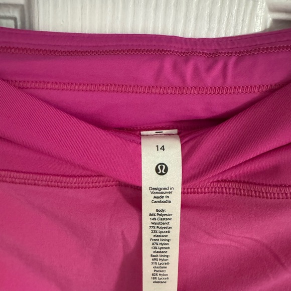 NWT Lululemon Pace Rival MR Skirt SONIC PINK *Long - Picture 3 of 5